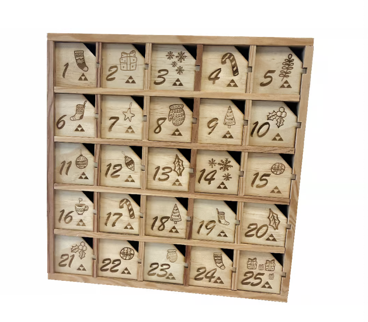 Calendrier en l'avent en bois sur mesure made in France