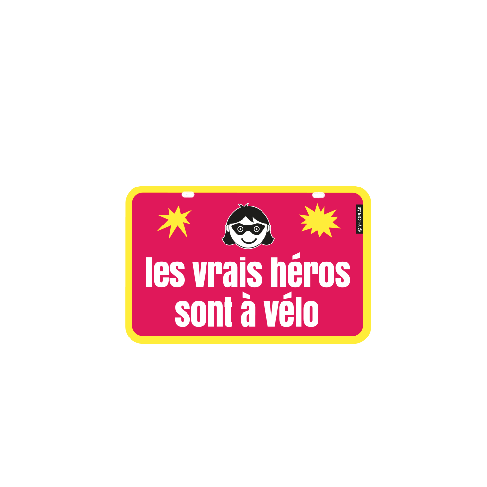 Plaque de vélo en aluminium Made in France - Octobre Rose - 2
