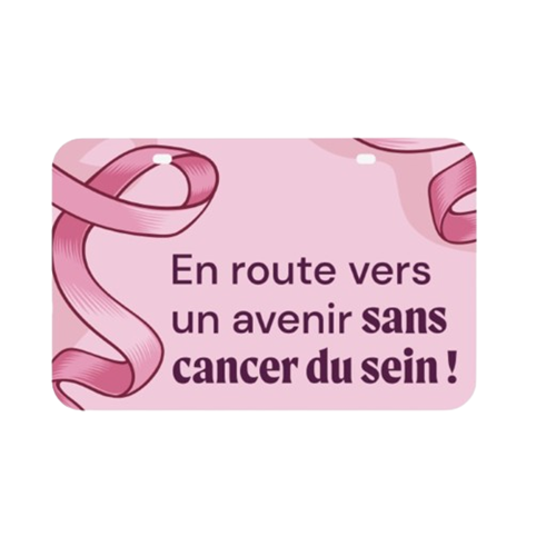 Plaque de vélo en aluminium Made in France - Octobre Rose