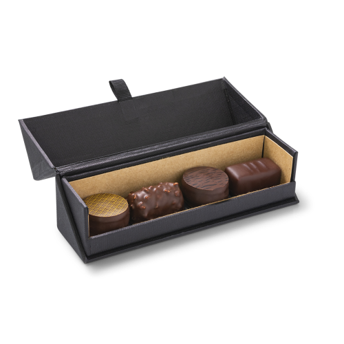 Coffret composé de 4 gourmandises de chocolats