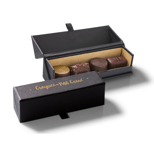 Coffret composé de 4 gourmandises de chocolats