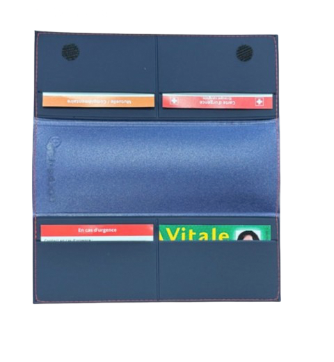 Pochette de sécurité routière​ qui s'adapte à la ceinture de sécurité