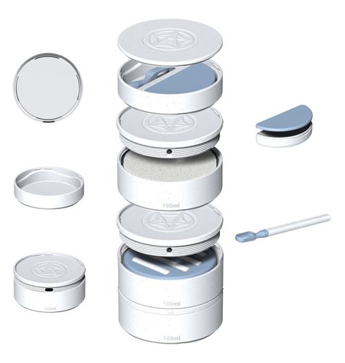 Kit de voyage bio-sourcé en Greenfib fabriqué en France - 3