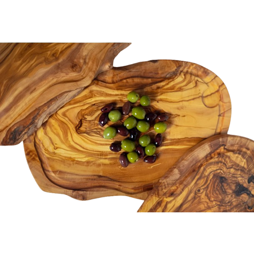 Planche avec rainure à jus en  bois d'olivier