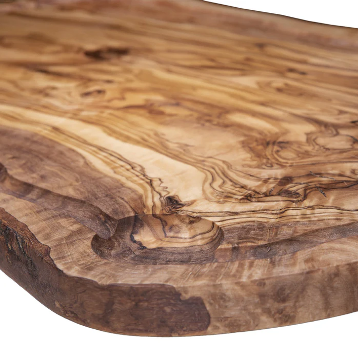Planche avec rainure à jus en bois d'olivier - 1