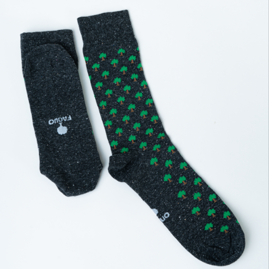 Chaussettes de ville en coton bio tricotées main