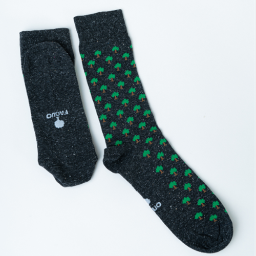 Chaussettes de ville en coton bio tricotées main