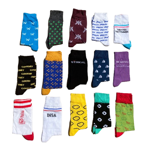 Chaussettes de ville en coton bio tricotées main