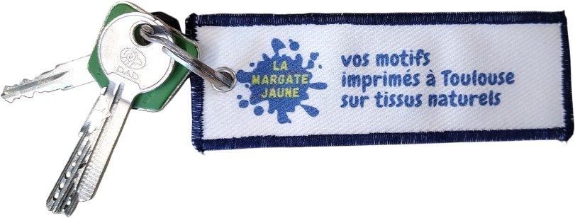 Porte clé en tissu bio made in France - 1