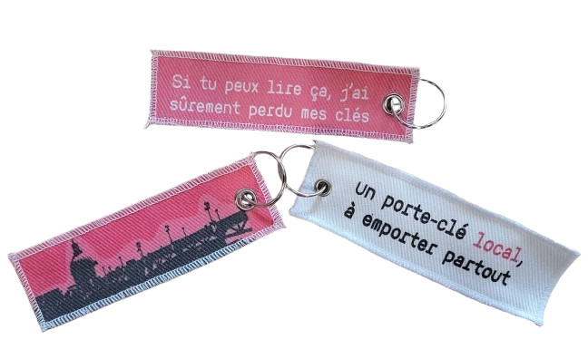Porte clé en tissu bio made in France