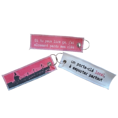 Porte clé en tissu bio made in France