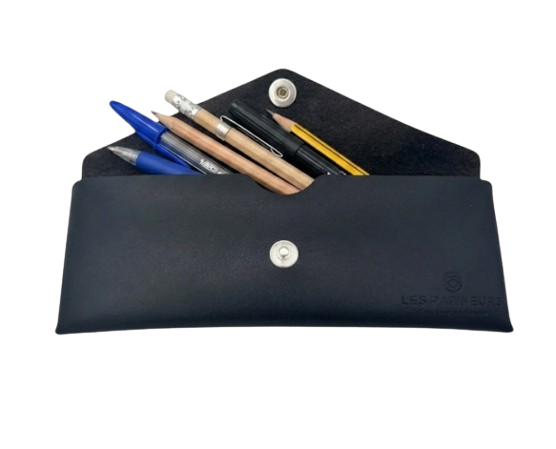 Trousse origami en cuir made in France - 1