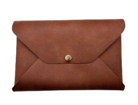 Pochette origami en cuir made in France