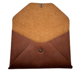 Pochette origami en cuir made in France - 2