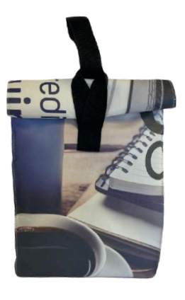 Sac à repas isotherme en bâche upcyclée made in France - 1