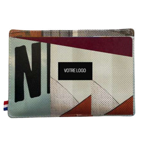 Etui à passeport en bâche upcyclée made in France