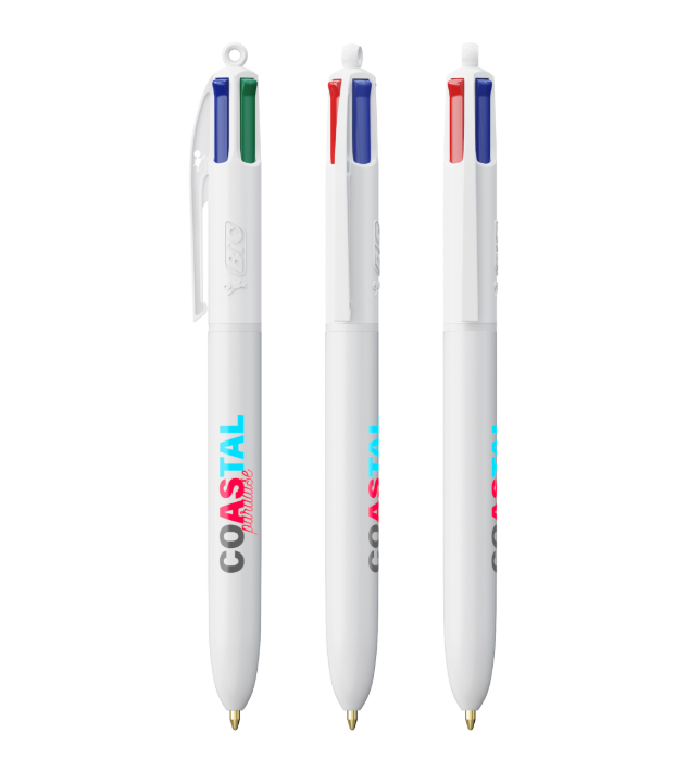 Stylo 4 couleurs personnalisable en plastique recyclé made in France