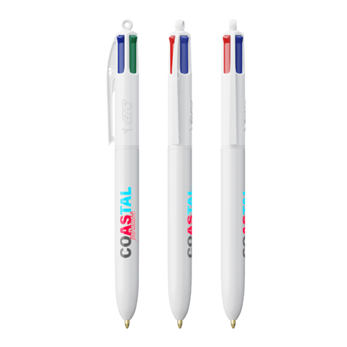 Stylo 4 couleurs personnalisable en plastique recyclé made in France