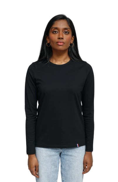 T-shirt manches longues en coton bio fabriqué en France - 1