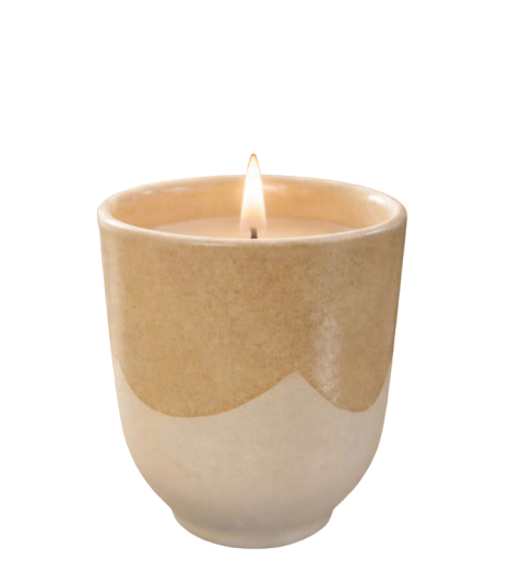 Bougie artisanale pot en grès - 120 gr