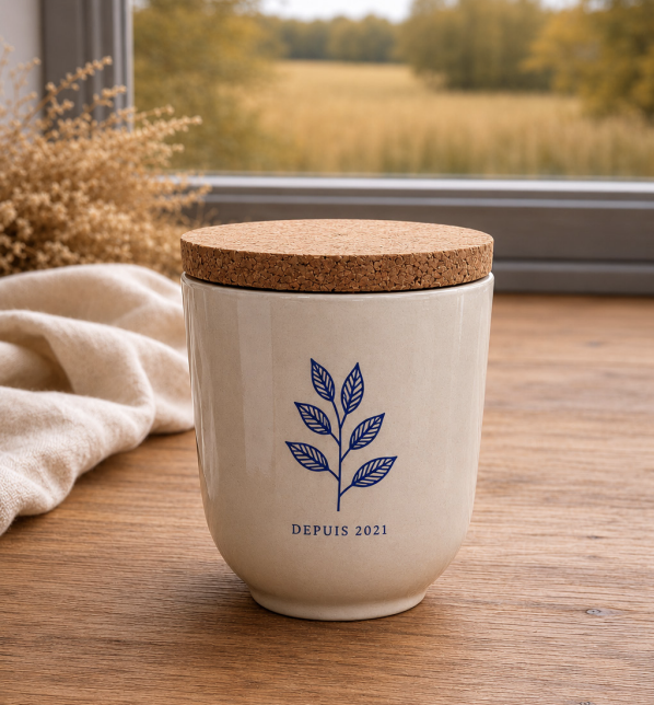 Bougie artisanale pot en grès - 120 gr - 2
