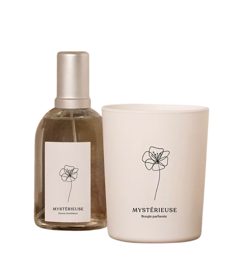 Coffret bougie artisanale et brume fabriqué en France