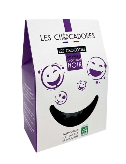 Amandes au chocolat bio faites dans un ESAT lyonnais, 130g