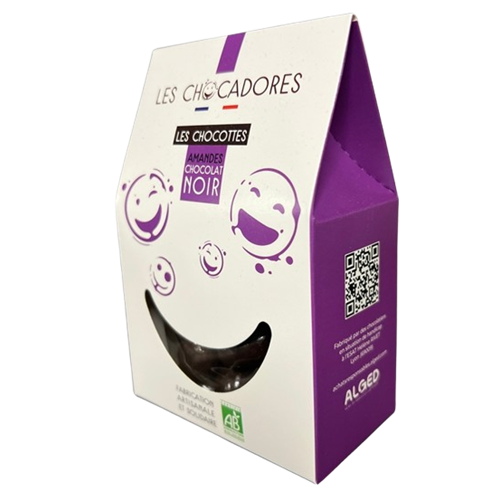 Amandes au chocolat bio faites dans un ESAT lyonnais, 130g