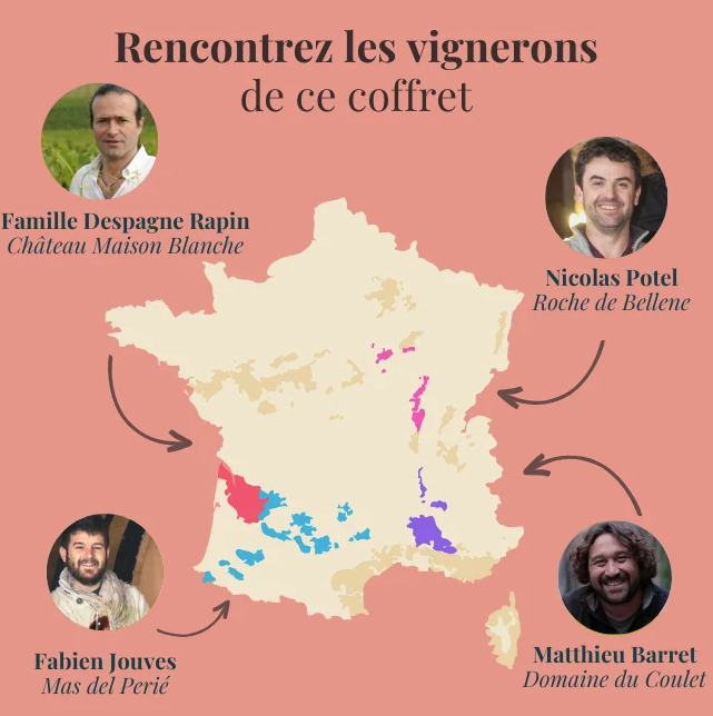 Coffret découverte Grands Rouges de France, sélectionnés par un Meilleur Sommelier de France - 3