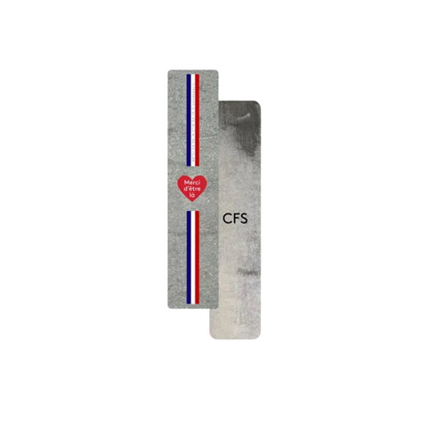 Marque-page bas carbone et patrimonial, en zinc de toit parisien