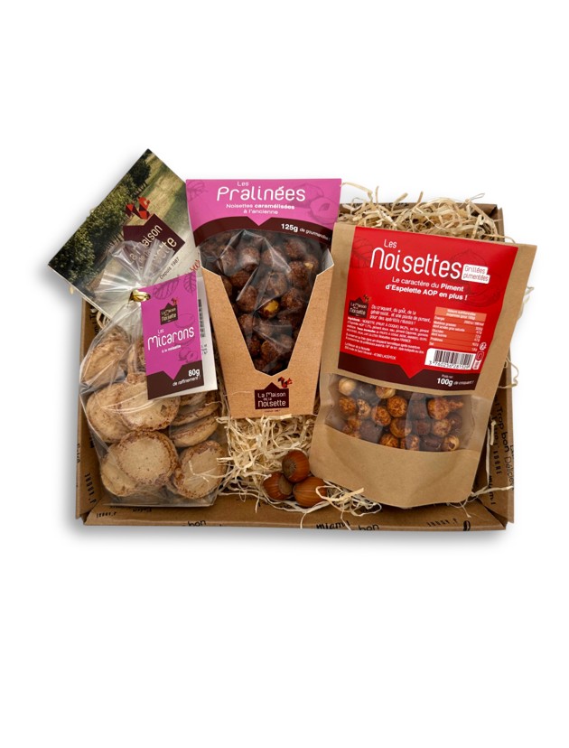 Coffret gourmand à base de noisettes du Lot-et-Garonne, 305g