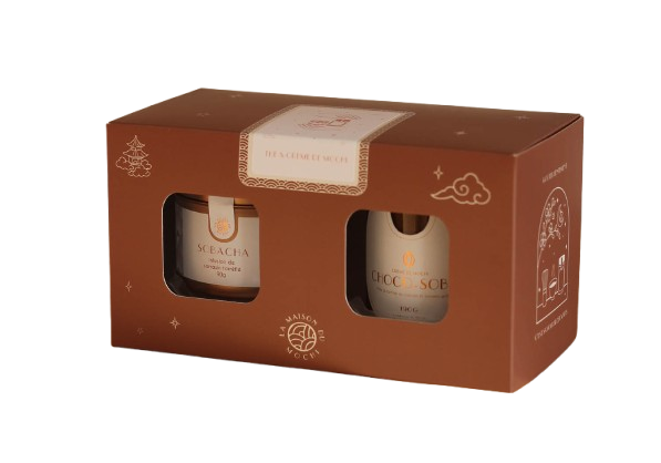 Coffret végétal pâte à tartiner et infusion, fait en Touraine