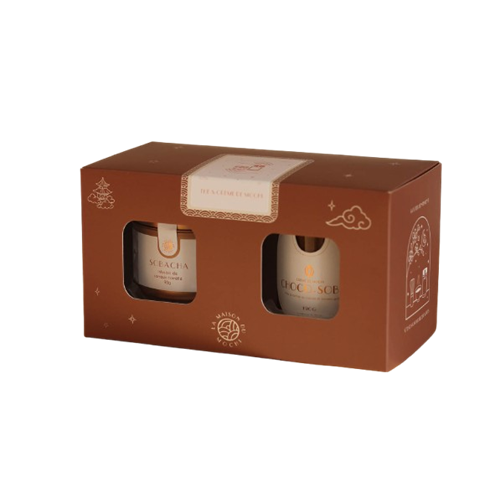Coffret végétal pâte à tartiner et infusion, fait en Touraine