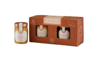 Coffret végétal crème sésame noir et crème yuzu, fait en Touraine