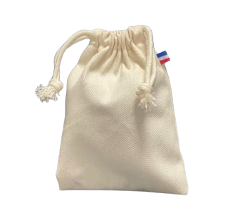 Pochon écru en coton made in France