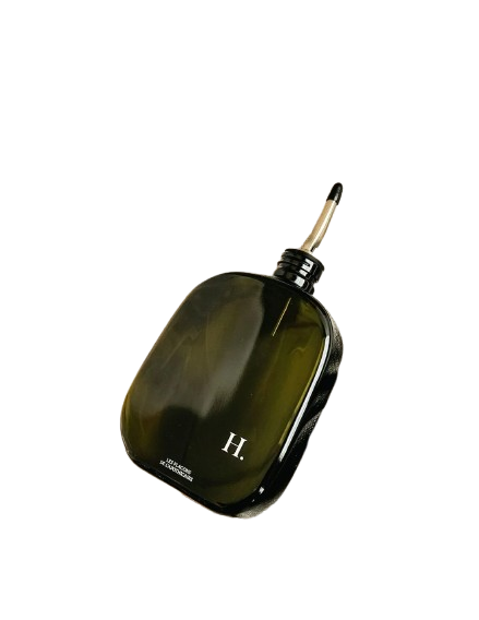 Bouteille d'huile en verre, assemblée en ESAT à Lyon