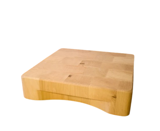 Planche à découper en bois de bout de charme du Jura, fabriquée dans la Loire