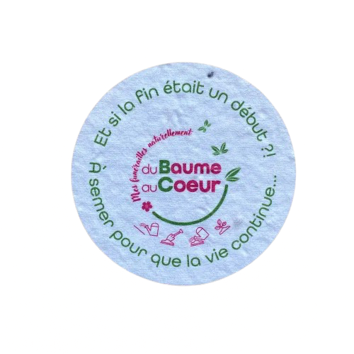 Carte de visite ronde en papier ensemencé à planter - 2