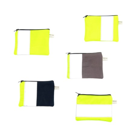 Porte-monnaie en veste de sécurité upcyclée - 2