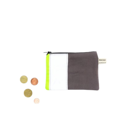 Porte-monnaie en veste de sécurité upcyclée