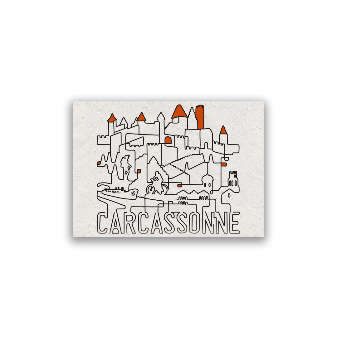 Carte postale badge en papier ensemencé fabriquée en France