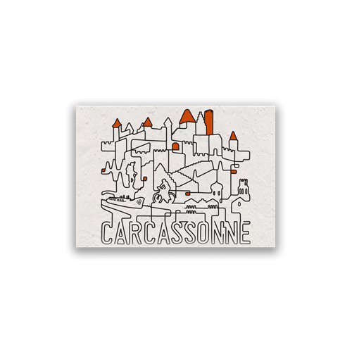 Carte postale badge en papier ensemencé fabriquée en France