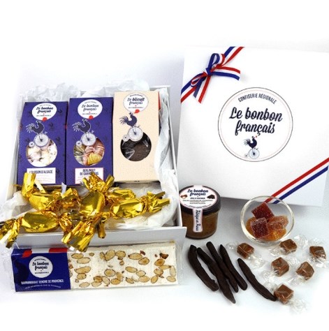 Coffret de gourmandises sucrées variées, made in France