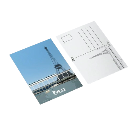 Carte postale en bois de bouleau fabriquée en France