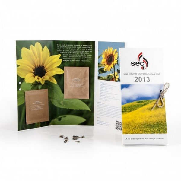 Carte 3 volets avec sachet de graines, Made in France - 2