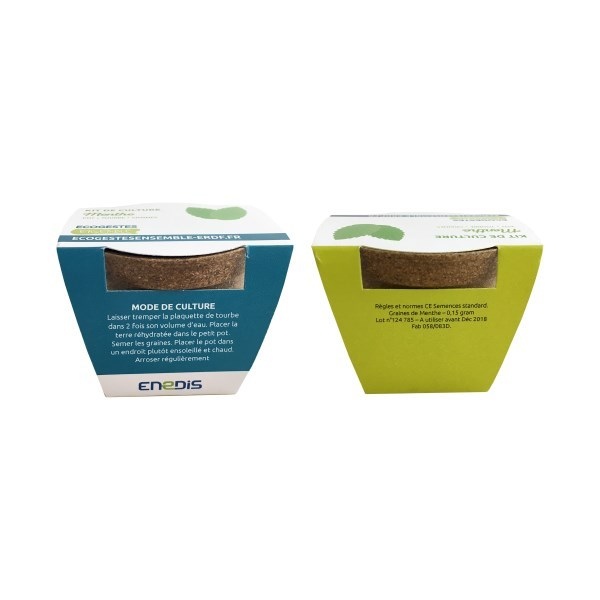 Kit de plantation avec pot en paille de riz -