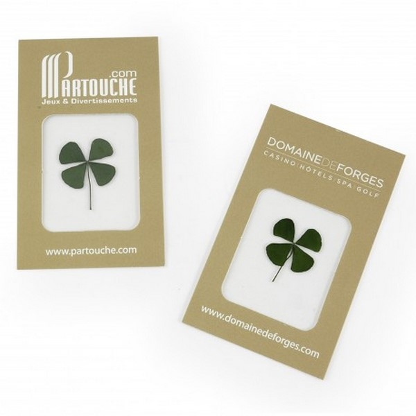 Carte trèfle porte-bonheur Made in France