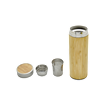Bouteille isotherme de 360 ml en bambou avec infuseur -