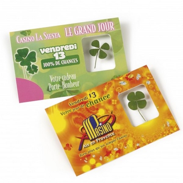 Carte postale trèfle porte-bonheur Made in France - 2